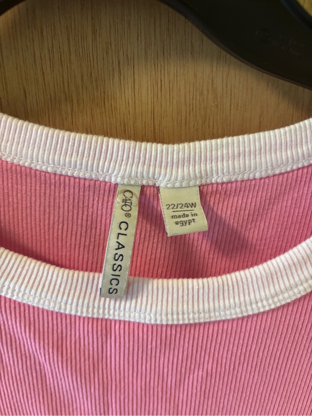 Cato Classics Pink Ribbed Ringer Tank Top - Picture 2 of 3